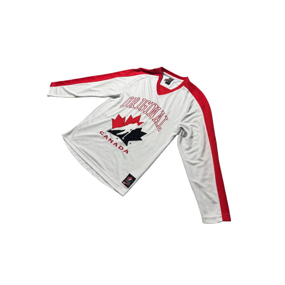 VTG Sogo Team Canada Ice Hockey Jersey Men's L White Red Original Embroidered - Picture 5 of 14